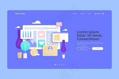 网上购买家庭3d概念登录页