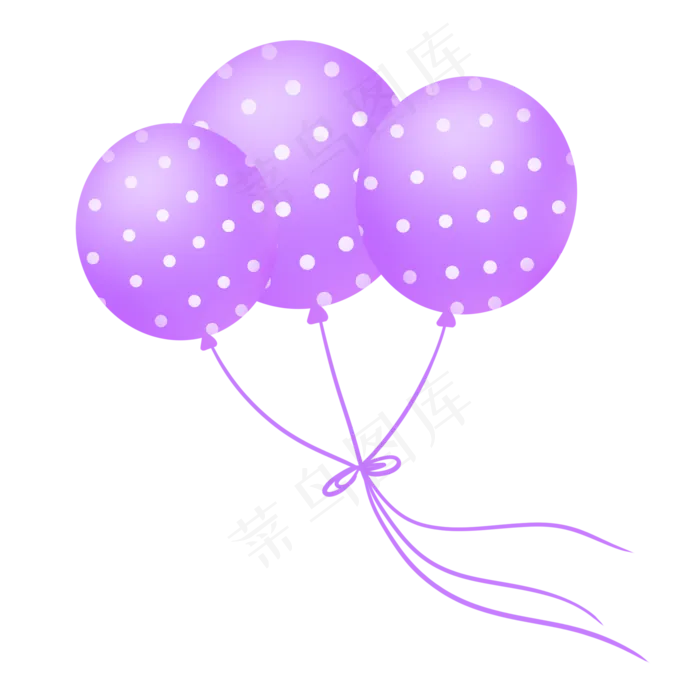 淡紫色波点气球(2000X2000(DPI:300))psd模版下载