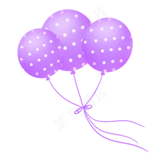 淡紫色波点气球