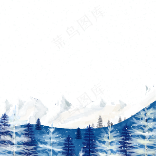 立冬节气场手绘场景