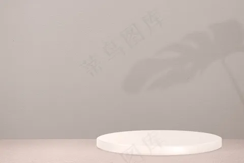 带灰墙和叶影的产品展示台 带灰墙和叶影的产品展示台