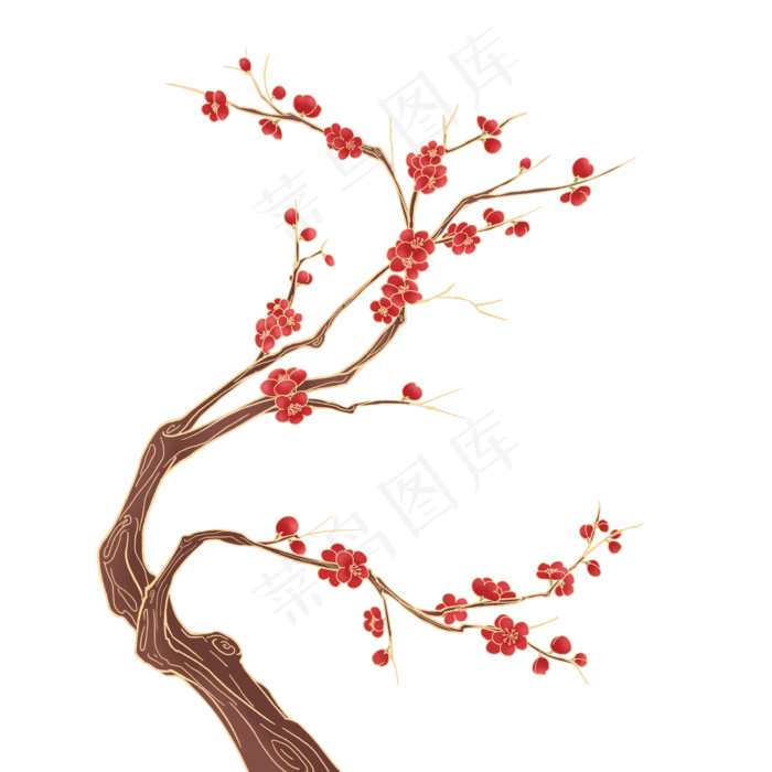 国潮梅花花卉