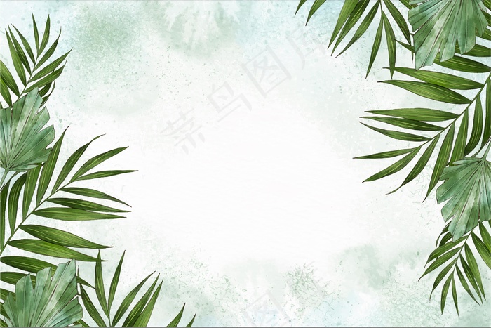 手绘水彩自然背景与空旷的空间eps,ai矢量模版下载