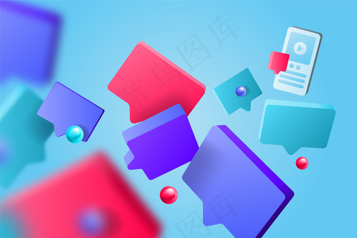 彩色3d背景eps,ai矢量模版下载