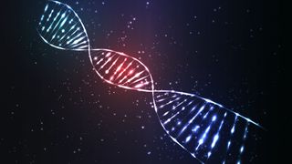 来自 dna 分子的分子结构的矢量背景。每股收益 10。