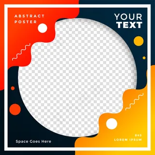 具有图像空间的现代风格web社交帖子横幅banner