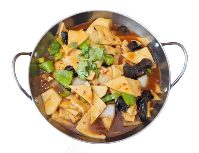 黄色美味千页豆腐