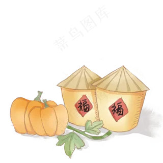 秋天丰收谷仓粮食免扣