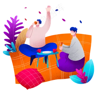 中秋节赏月喝茶