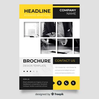 带有图像模板的抽象商务宣传单,DM传单