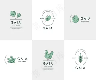 自然化妆品标志系列