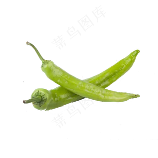 两根随意摆放的青辣椒