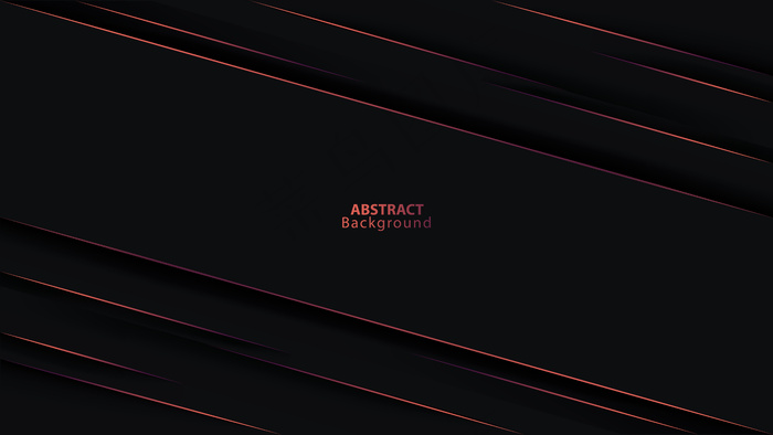 抽象的深黑色背景在红紫色线上