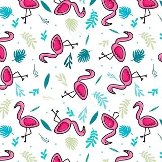 五彩火烈鸟图案