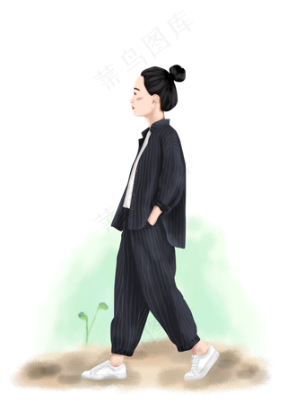 时尚穿搭佛系少女