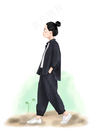 时尚穿搭佛系少女