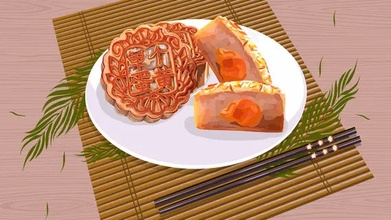 中秋节食品蛋黄月饼中秋 中秋节食品蛋黄月饼中秋
