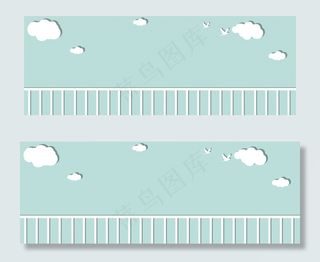 蓝色简约小清新文艺促销banner