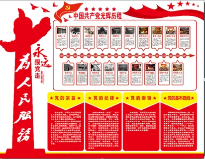 永远跟党走展板