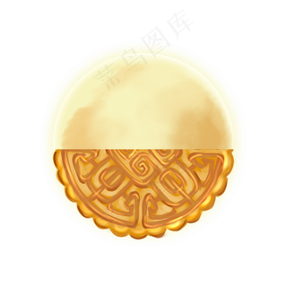 中秋节月饼加月亮