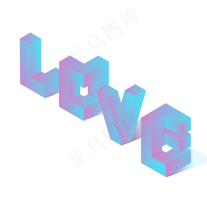 love几何体矢量图(3000X3000(DPI:300))ai矢量模版下载