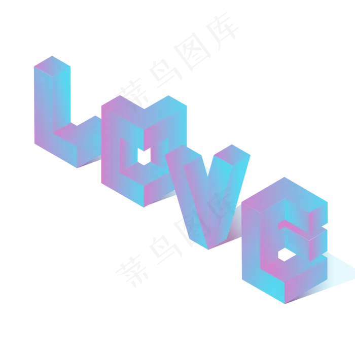love几何体矢量图(3000X3000(DPI:300))ai矢量模版下载