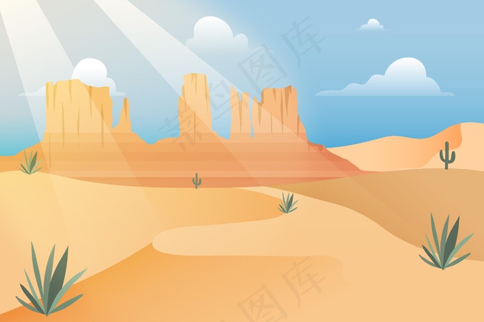 沙漠景观-视频会议的背景