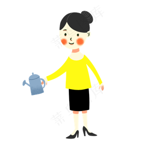 手绘矢量卡通可爱教师节老师