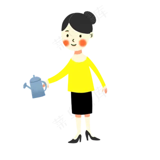 手绘矢量卡通可爱教师节老师