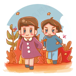 秋分二十四节气可爱情侣