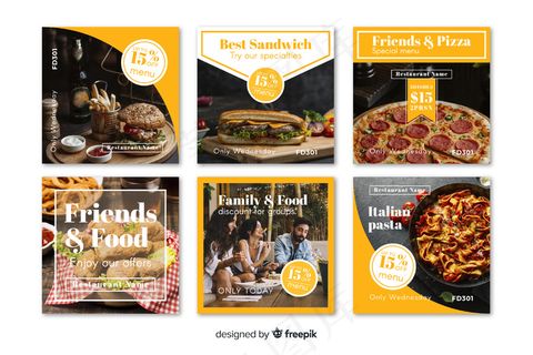 带照片的烹饪模板集