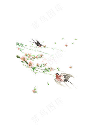 国画花鸟中国风高清免扣素材10