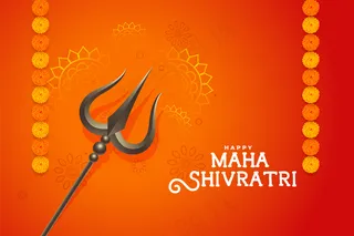 漂亮的maha shivratri传统橙色背景