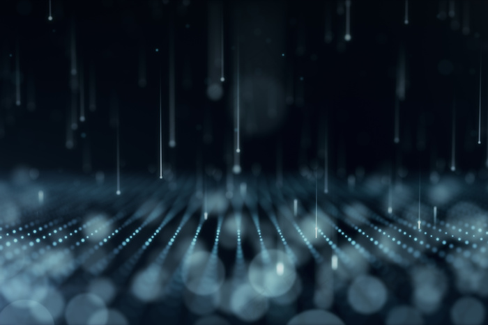 带有移动和闪烁粒子的抽象背景