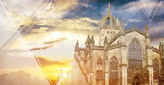 简约欧式建筑封面杂志风