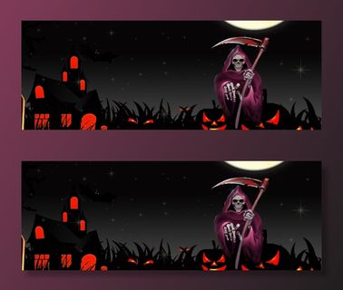 万圣节恐怖另类黑色banner