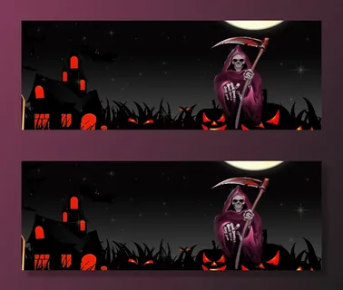 万圣节恐怖另类黑色banner