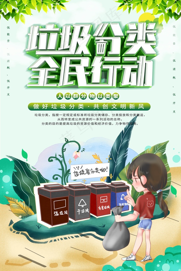 垃圾分类设计展板