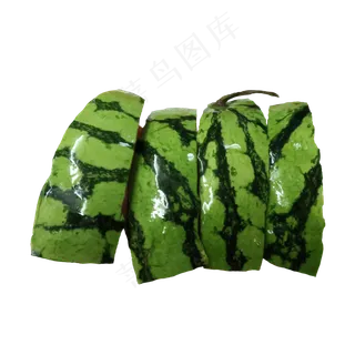 绿色西瓜皮垃圾