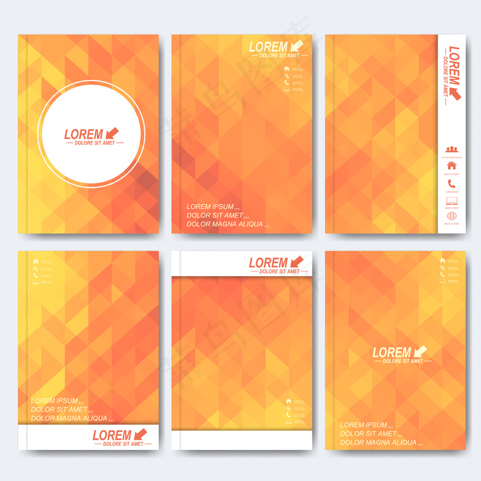 手册、宣传单,DM传单、封面杂志的现代模板