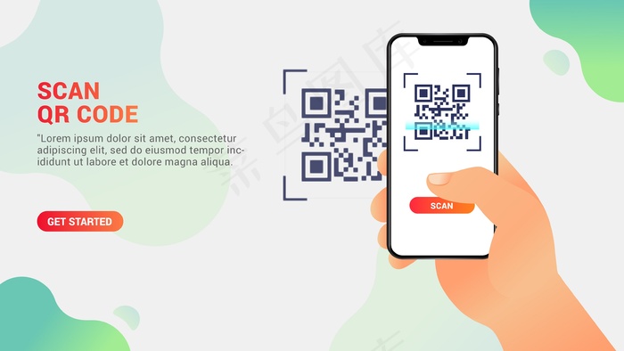 扫描二维码，手机扫描二维码