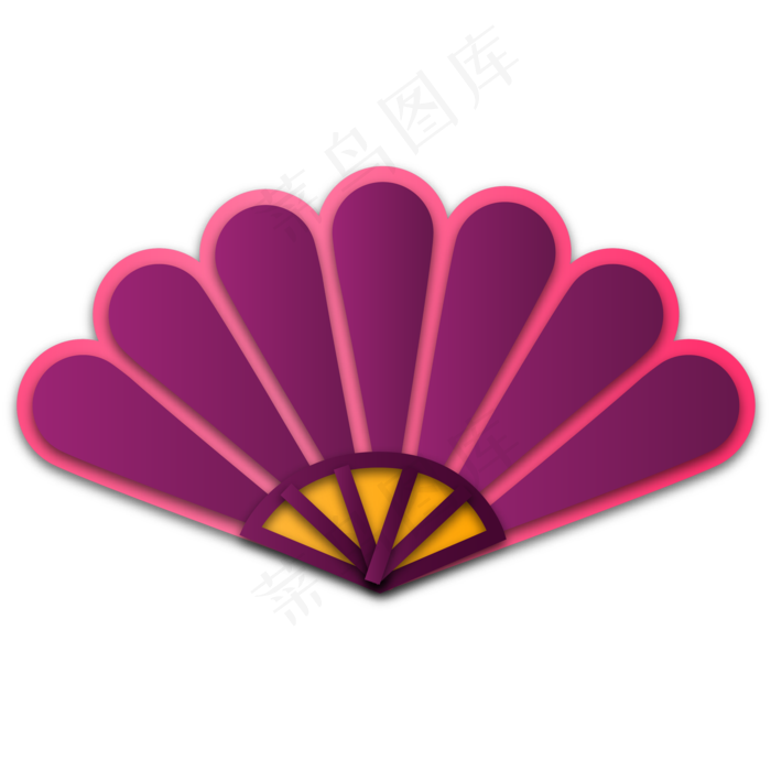 中秋节剪纸折扇装饰(2000*2000px 300 dpi )ai矢量模版下载