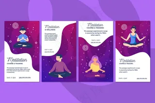 冥想和正念模板故事