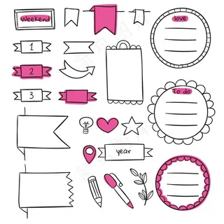 复制空间粉色项目符号日记模板