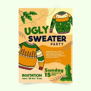 丑陋的毛衣派对邀请