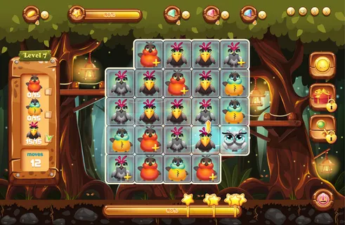 屏幕是游戏的运动场，有助推器、进度条、框架和角色