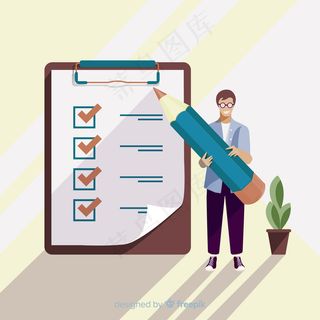 扁人检查巨型检查表背景