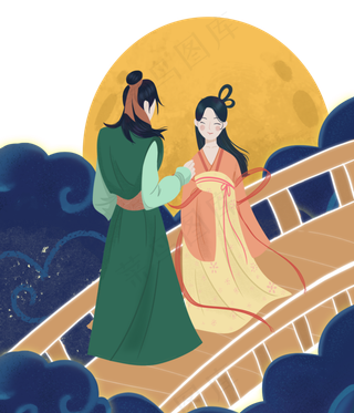 七夕情人节牛郎织女鹊桥相会
