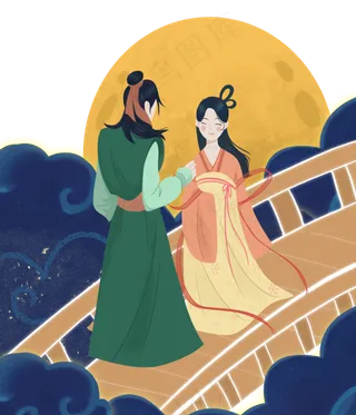 七夕情人节牛郎织女鹊桥相会