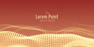 矢量抽象粒子波，浅景深点阵列。